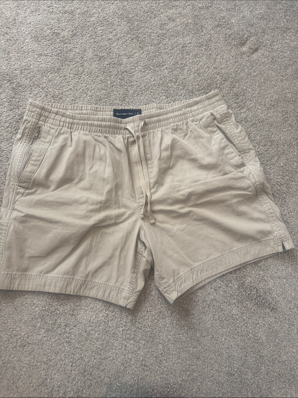 Abercrombie & Fitch Khaki Drawstring Men’s Shorts